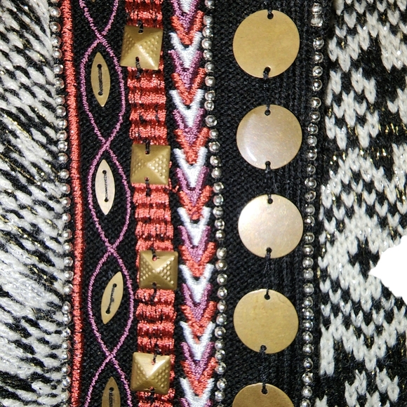 Soft Surroundings Embellished Open Drape Cardigan Knit Sweater - Picture 3 of 6